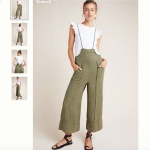 Anthropologie Asha bib-front utility overalls XL
